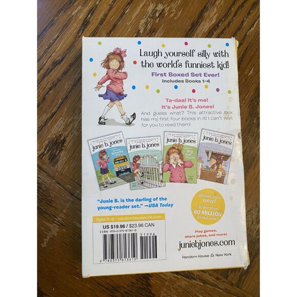 Junie B. Jones First Boxed Set Ever Books 1-4 By Barbara Park Hardcover - Picture 3 of 7
